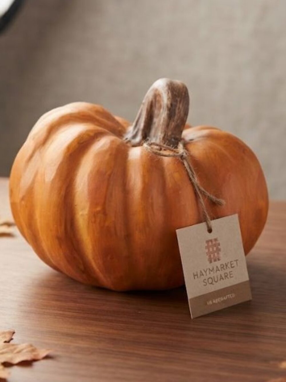 NWT HAYMARKET SQUARE FAUX FALL PUMPKIN 6"